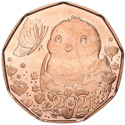 5 евро 2021 года Австрия «Маленькое чудо — Цыпленок»