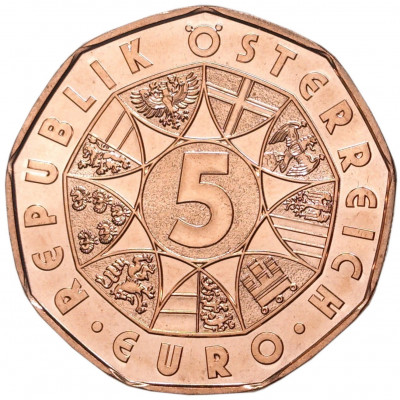 5 евро 2021 года Австрия «Маленькое чудо — Цыпленок»