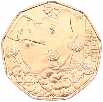 5 евро 2023 года Австрия «Народный поросенок»
