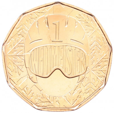 5 евро 2025 года Австрия «Чемпионат мира по лыжным видам спорта»