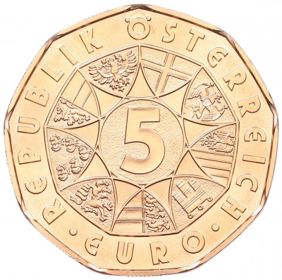 5 евро 2025 года Австрия «Чемпионат мира по лыжным видам спорта»