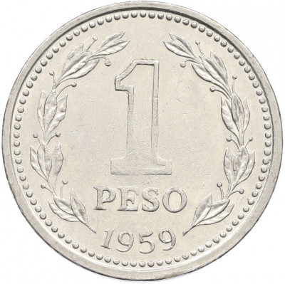 1 песо 1959 года Аргентина