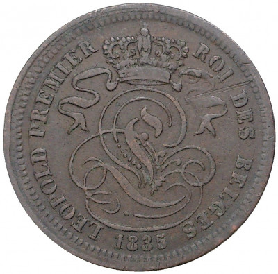 2 сантима 1835 года Бельгия