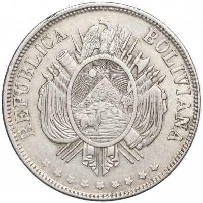 1 боливиано 1872 года Боливия