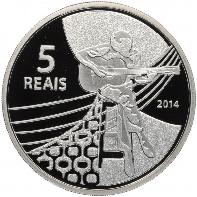 5 риалов 2014 года Бразилия «XXXI летние Олимпийские Игры в Рио-де-Жанейро 2016 года — Волейбол»
