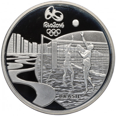 5 риалов 2014 года Бразилия «XXXI летние Олимпийские Игры в Рио-де-Жанейро 2016 года — Волейбол»