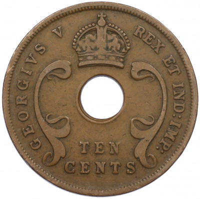 10 центов 1927 года Британская Восточная Африка