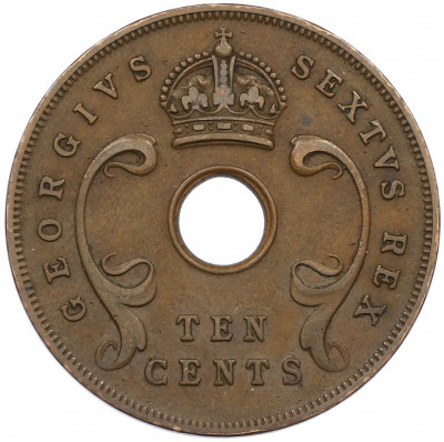 10 центов 1951 года Британская Восточная Африка