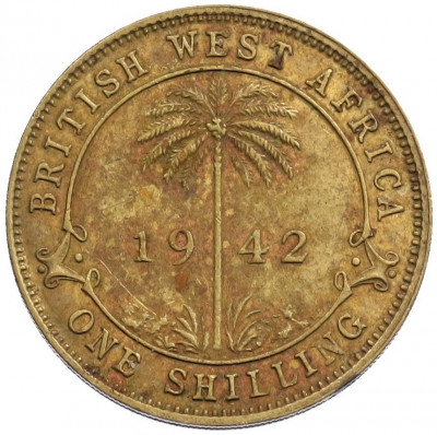 1 шиллинг 1942 года Британская Западная Африка