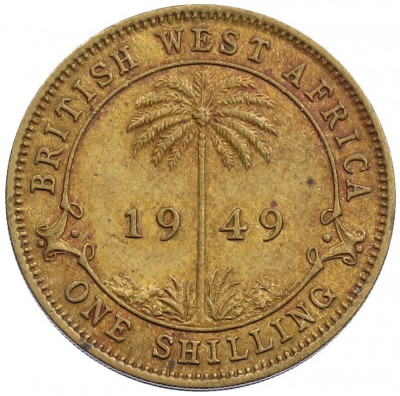 1 шиллинг 1949 года Британская Западная Африка
