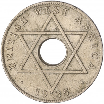 1/2 пении 1935 года Британская Западная Африка