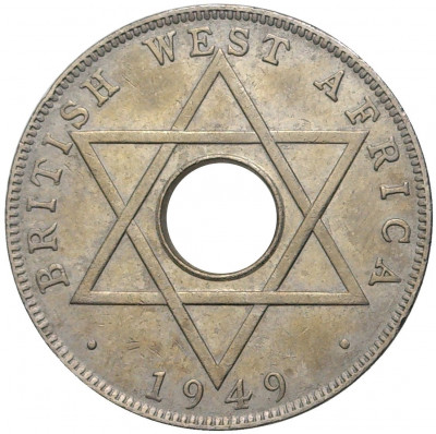 1/2 пенни 1949 года KN Британская Западная Африка