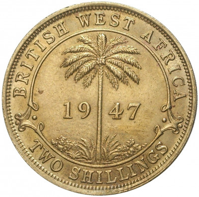 2 шиллинга 1947 года H Британская Западная Африка