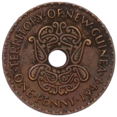 1 пенни 1944 года Британская Новая Гвинея