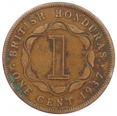 1 цент 1937 года Британский Гондурас