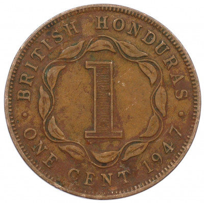 1 цент 1947 года Британский Гондурас
