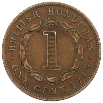 1 цент 1949 года Британский Гондурас