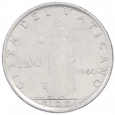 100 лир 1960 года Ватикан