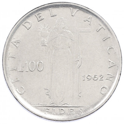 100 лир 1962 года Ватикан