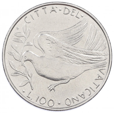 100 лир 1974 года Ватикан