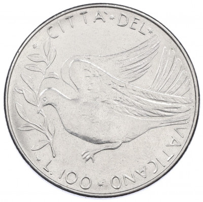 100 лир 1976 года Ватикан