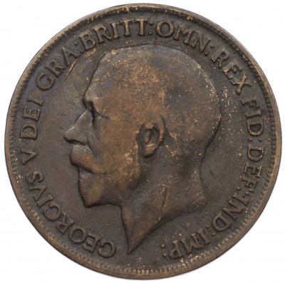 1 пенни 1916 года Великобритания
