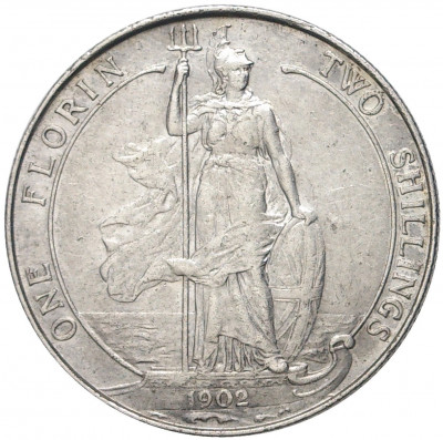 1 флорин (2 шиллинга) 1902 года Великобритания
