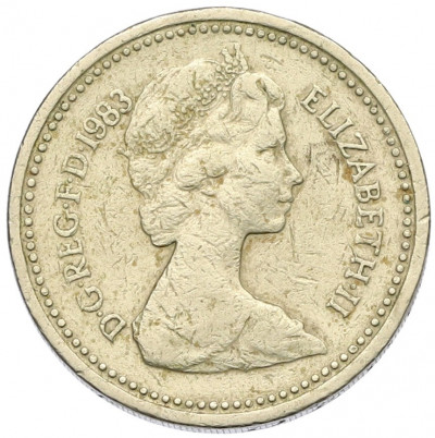 1 фунт 1983 года Великобритания