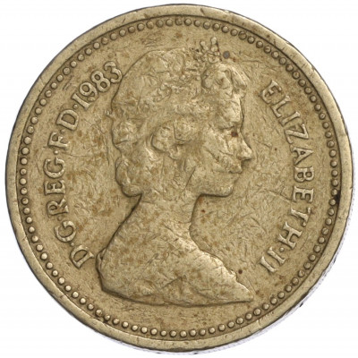 1 фунт 1983 года Великобритания