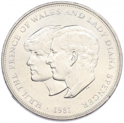 25 пенсов 1981 года Великобритания «Свадьба принца Чарльза и леди Дианы»