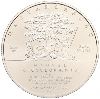 3000 форинтов 2025 года Венгрия «400-летие со дня рождения Яноша Апацаи Чере»
