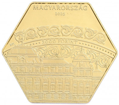 3000 форинтов 2025 года Венгрия «Национальная программа Хаусмана — Бывшая штаб-квартира Красного Креста»