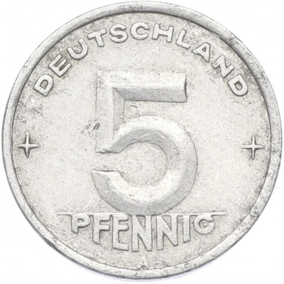5 пфеннигов 1948 года Восточная Германия (ГДР)