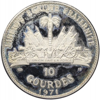 10 гурдов 1971 года Гаити «Вожди Сиу — Playing Fox Fox»