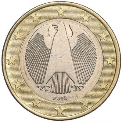 1 евро 2002 года J Германия