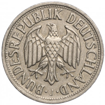1 марка 1963 года J Западная Германия (ФРГ)