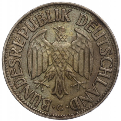 1 марка 1969 года G Западная Германия (ФРГ)