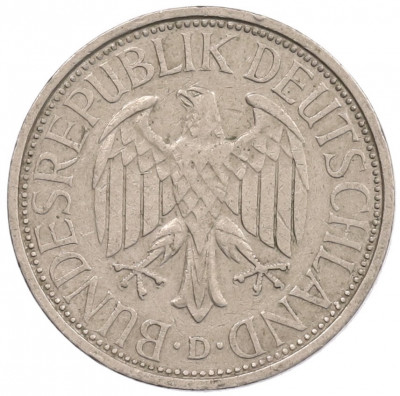 1 марка 1971 года D Западная Германия (ФРГ)