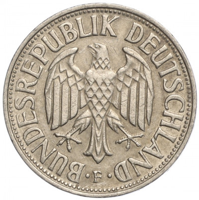 1 марка 1971 года F Западная Германия (ФРГ)