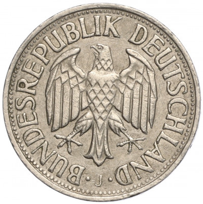 1 марка 1971 года J Западная Германия (ФРГ)