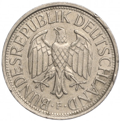 1 марка 1980 года F Западная Германия (ФРГ)