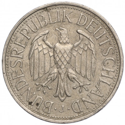 1 марка 1980 года J Западная Германия (ФРГ)