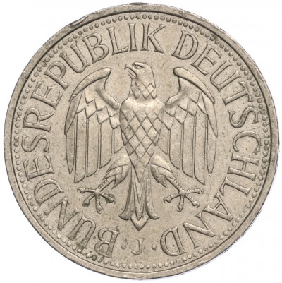 1 марка 1981 года J Западная Германия (ФРГ)