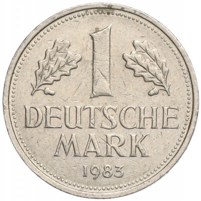 1 марка 1983 года F Западная Германия (ФРГ)
