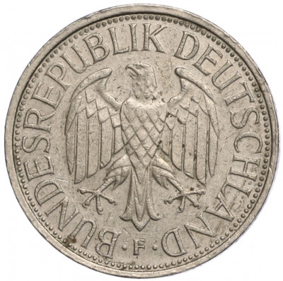 1 марка 1986 года F Западная Германия (ФРГ)