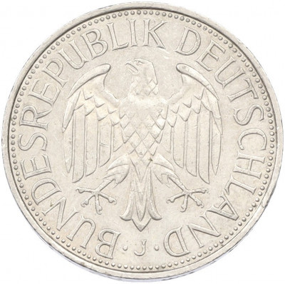 1 марка 1988 года J Западная Германия (ФРГ)
