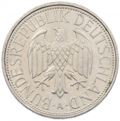 1 марка 1990 года A Западная Германия (ФРГ)