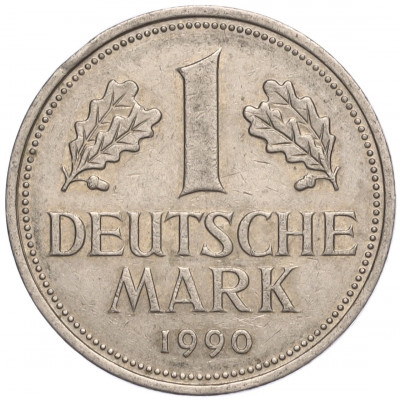 1 марка 1990 года D Западная Германия (ФРГ)