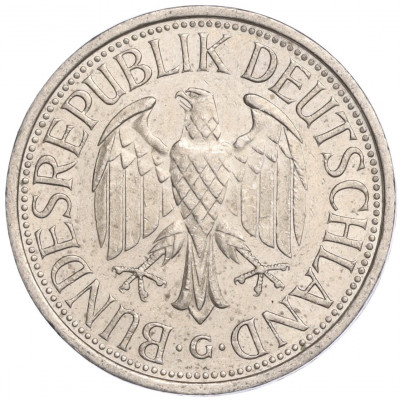 1 марка 1990 года G Западная Германия (ФРГ)