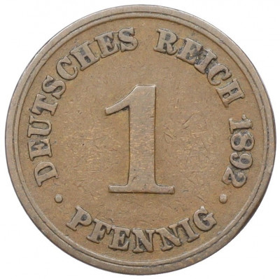 1 пфенниг 1892 года А Германия